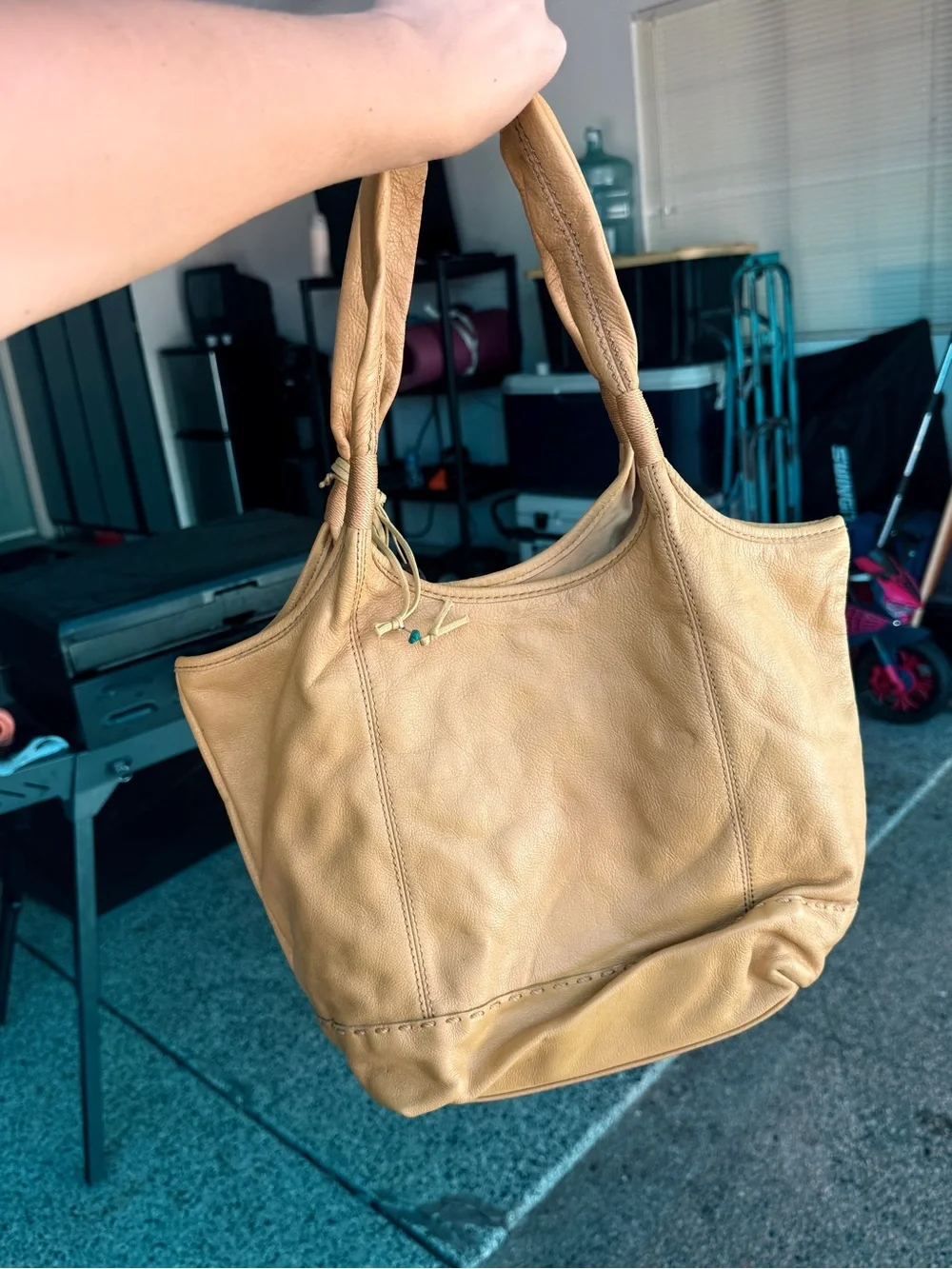 The Sak yellow hobo tote bag GUC cow leather